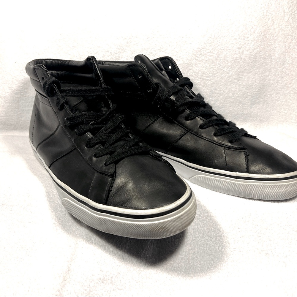 Polo Ralph Lauren Men's Black High-Top Sneakers - Size 10